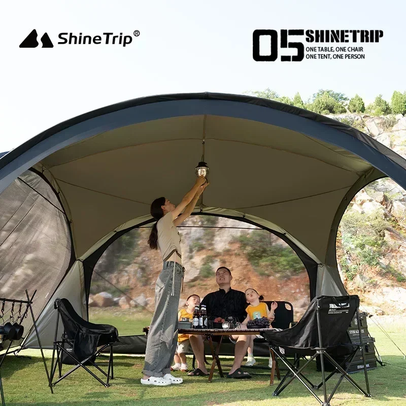 ShineTrip новая уличная круглая купольная палатка с навесом многопользовательская