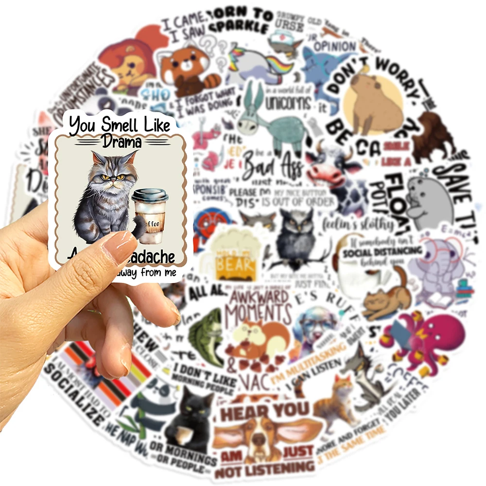 10/30/50 шт. детские наклейки кошка