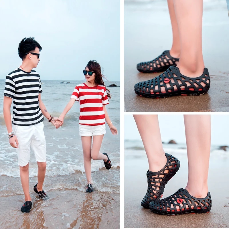 

Summer Hollow Women Shoes Breathable Beach Sandals Woman Beach Flat Sandals Brand for Women Water Slippers Clogs Shoes