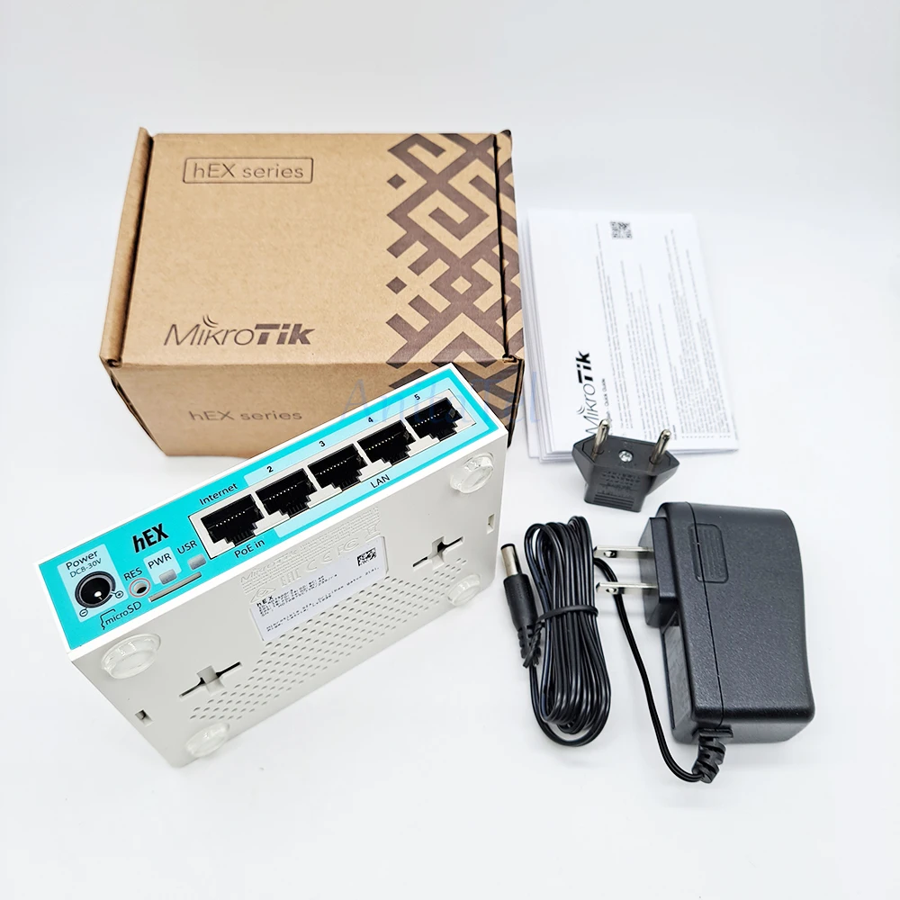 100%  MikroTik Gigabit Ethernet Router hEX RB750Gr3 Router Supports 5 10/100/1000 Mbps 5 Ethernet Ports small easy to use images - 6
