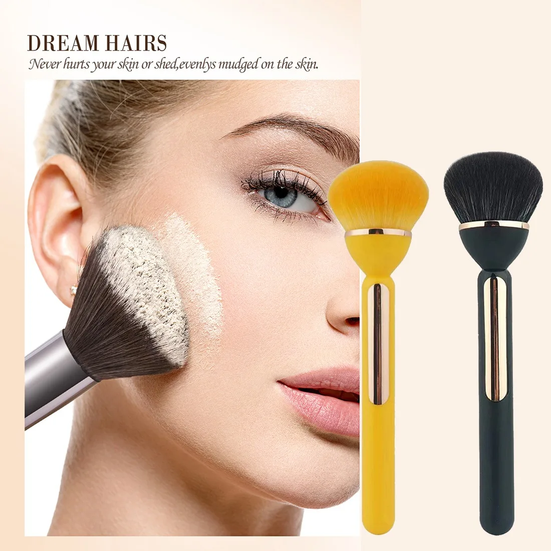 

Makeup Brush Professional Foundation Loose Powder Brush Honey Powder Brush Highlight Brush Blush Brush Beauty Cosmetic Tool