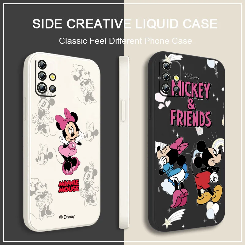

NEW Mickey Mouse Disney cute Phone Case For OPPO Reno 7 6 SE Z Find X5 X3 X2 Neo Lite Pro Liquid Rope Funda Cover Soft Silicone