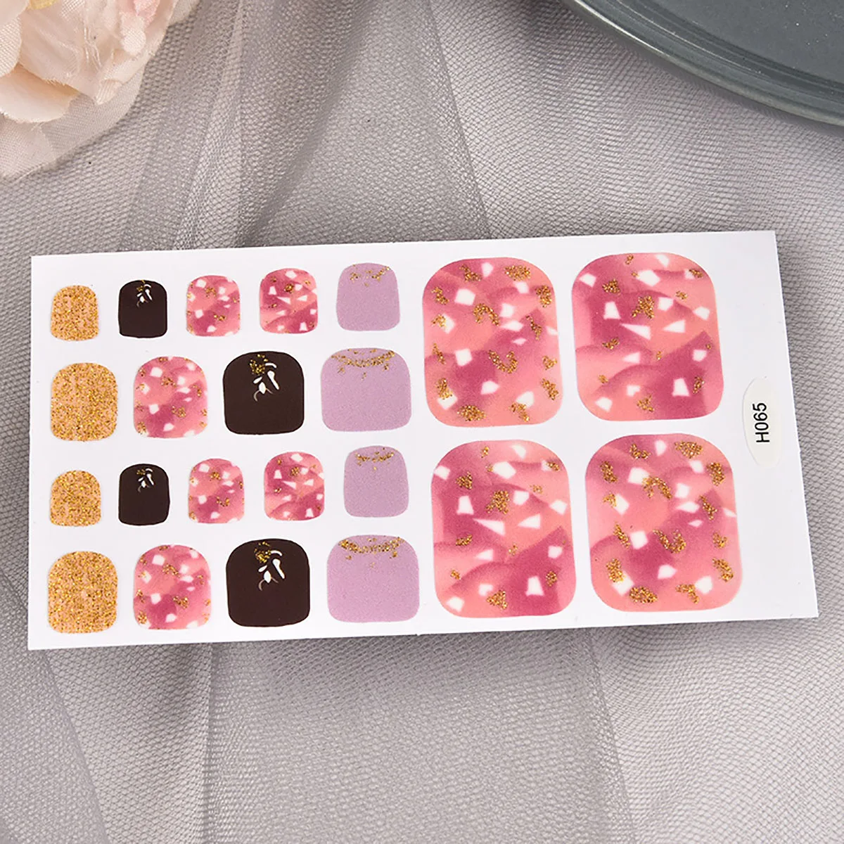 

1Pcs Fresh Blinking Manicure Finger Toe Graffiti Nail Stickers Cuttable Colorful Art Decoration DIY Waterproof Ins Style