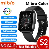 xiaomi mibro color smart watch 5atm waterproof men women watch heart rate spo2 blood oxygen monitor sport fitness tracker watch