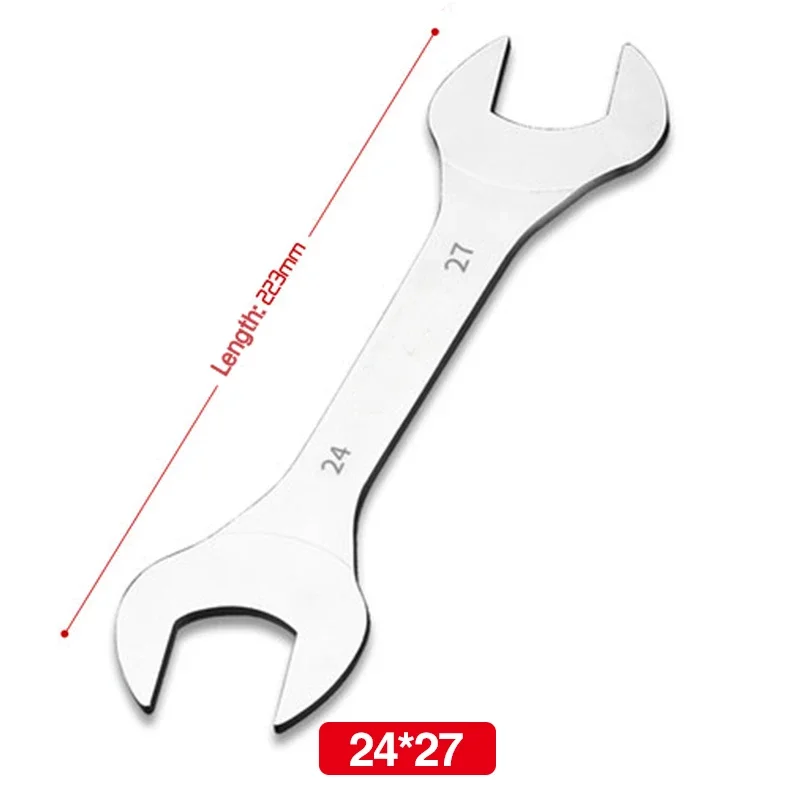 

Супертонкий открытый ключ 24 мм 27 мм метрический инструмент для ремонта автомобилей и велосипедов ультратонкий двусторонний гаечный ключ 24 мм * 27 мм 24 мм-27 мм