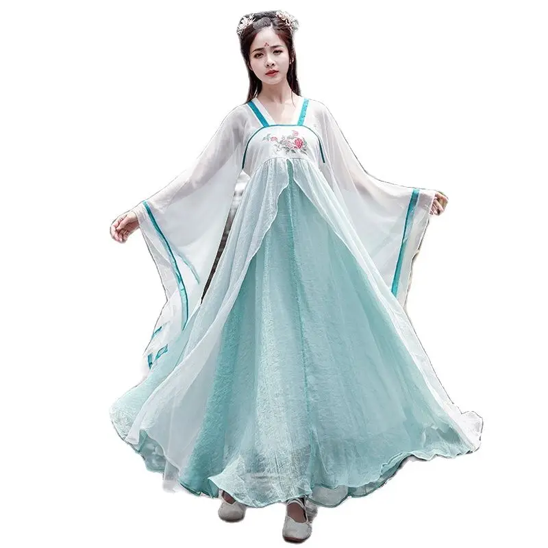 

Летнее женское платье принцессы старой династии Тан, традиционная одежда ханьфу для косплея, костюм для танцев в Корейском стиле