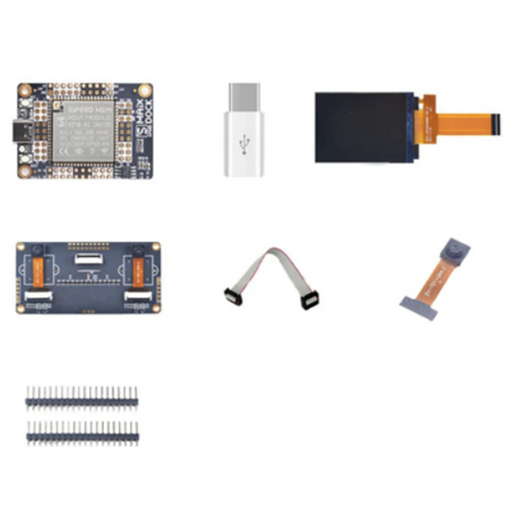 

For Maix Dock K210 AI+IoT Development Board+Adapter+2.4 Inch Screen+Binocular Camera+Gc0328 Camera+Cable+Row Needle