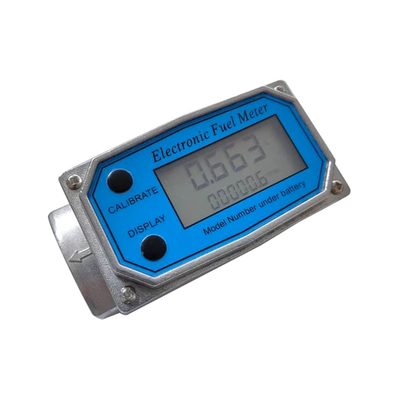

1 PCS Flow Meter 1Inches Turbine Flow Meter & Digital Meter In Industry-Grade Blue
