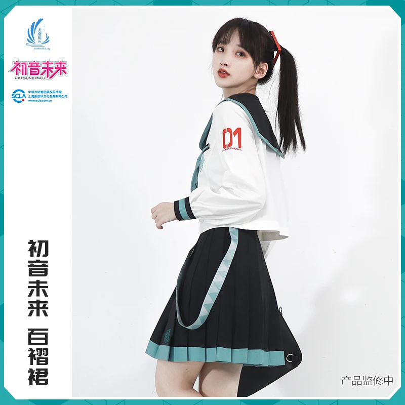 Japan Schulmädchen Uniform Vocaloid Miku Jk Shirt Marine Bluse Plissee Kurzen Rock Frauen Kleid Hatsune Cosplay Kostüm Seemann Tops