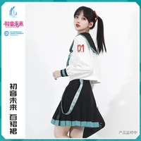 japan school girl uniform anime miku cosplay jk shirt blouse top pleated short skirt dress navy sailor suit women school costume
