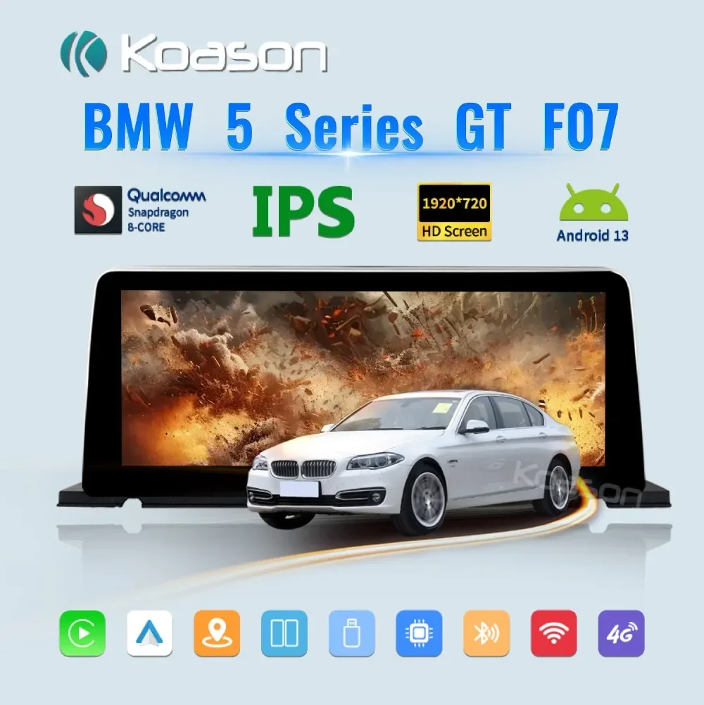 Koason Wireless CarPlay Android AUTO Обновление сенсорного экрана для BMW 5 серии GT F07 Автомобильный