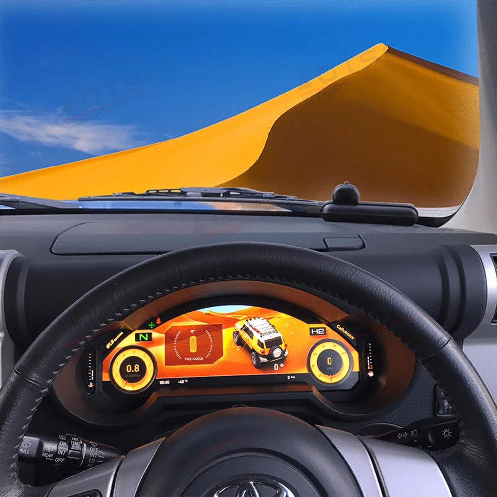

12,5 дюймов для Toyota FJ Cruiser 2008-2022, Автомобильный цифровой кластер, виртуальный Спидометр в кабине, приборная панель с ЖК-дисплеем