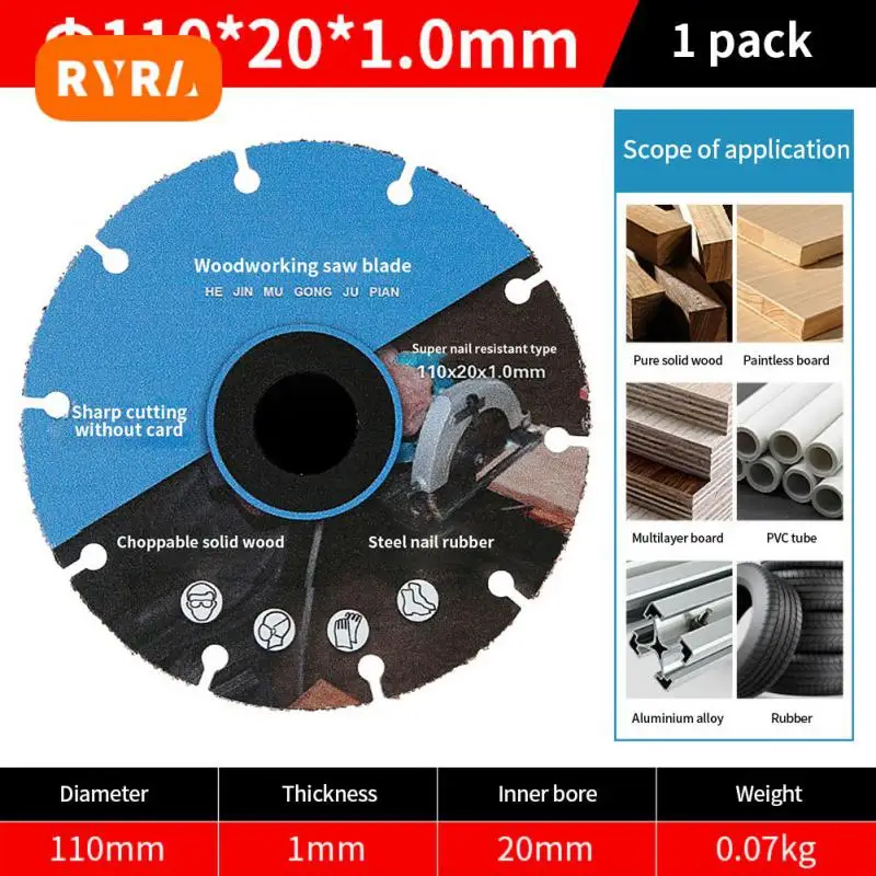 

Alloy Woodworking Cutting Disc Woodworking Tool Circular Angle Grinder Cutting Sheet Smooth Cutting Blade Durable Saw Blade