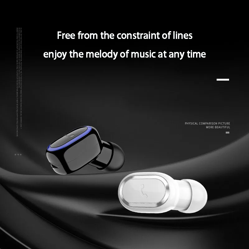 

Sports single ear wireless headphones 5.0 earplug type car business Bluetooth headset with long service life