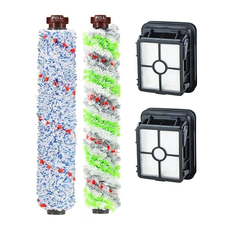 

Multi-Surface Brush + Pet Brush Roll + 2 Pack Vacuum Filter 1866 For Bissell Crosswave 1868 2306 Wet Dry Vacuum Cleaner