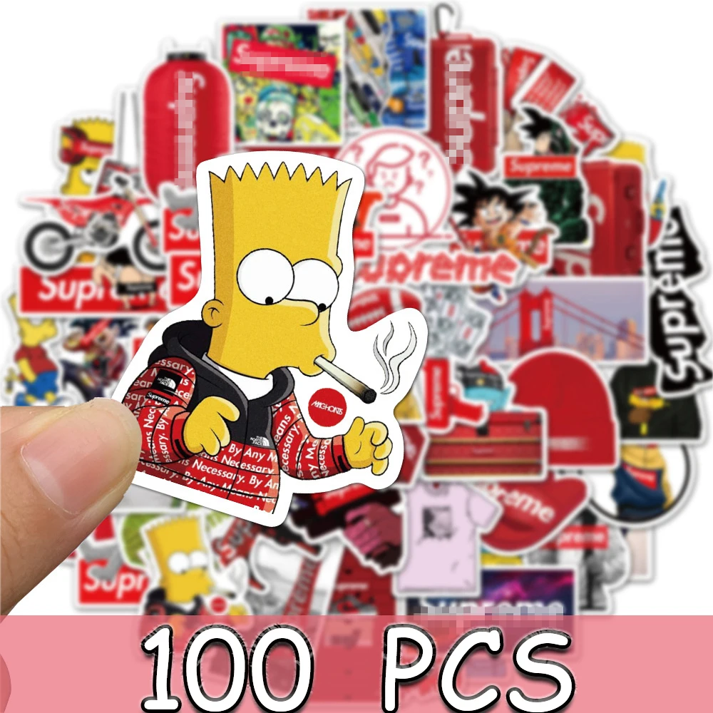 

10/30/50PCS Fashion Brand Logo Stickers Scrapbook Phone Decal for Kid Classic Toy Suitcase Laptop Bike Waterproof Graffiti Stick