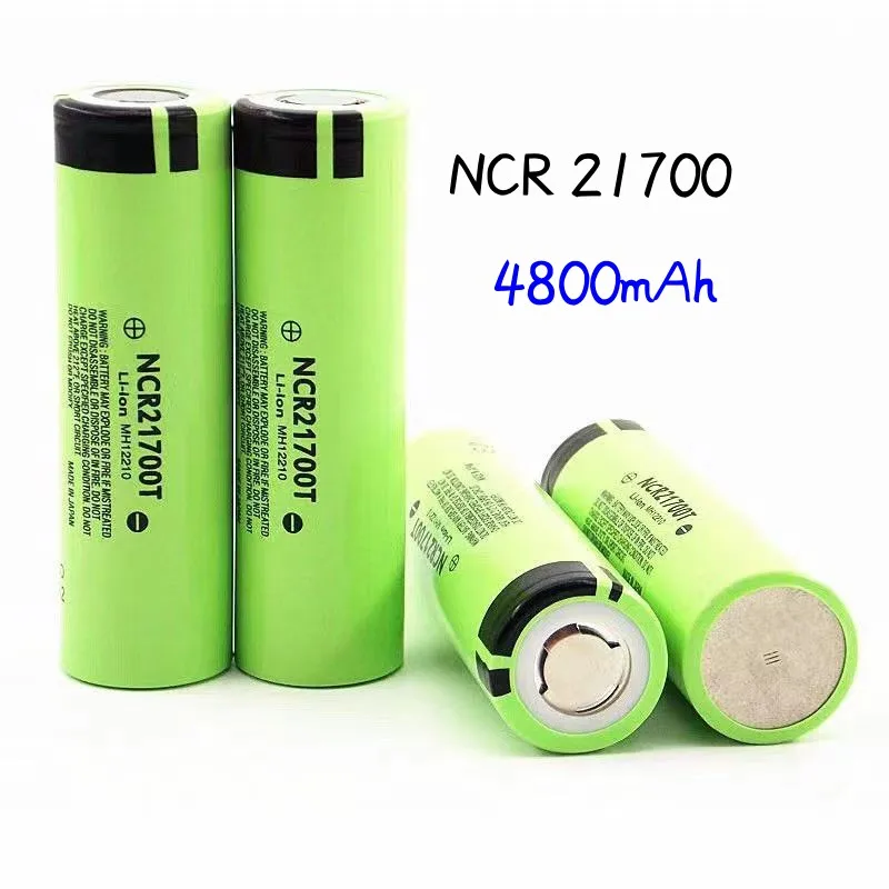 

NCR21700T Lithium ion battery.4800mAh3.7V40A. It is used for high rate process discharge. For power bank and electric vehicle