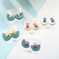 korea summer simple blue white acrylic earrings for women earrings 2022 trend new aretes de mujer jewelry gifts pendientes