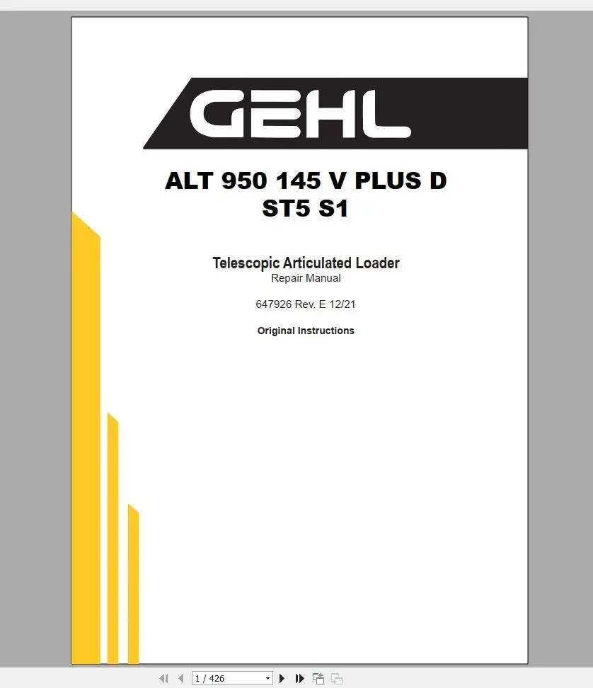 GEHL Machinery Heavy Equipment 4 89 ГБ PDF 2022 сервисные руководства гидравлические и