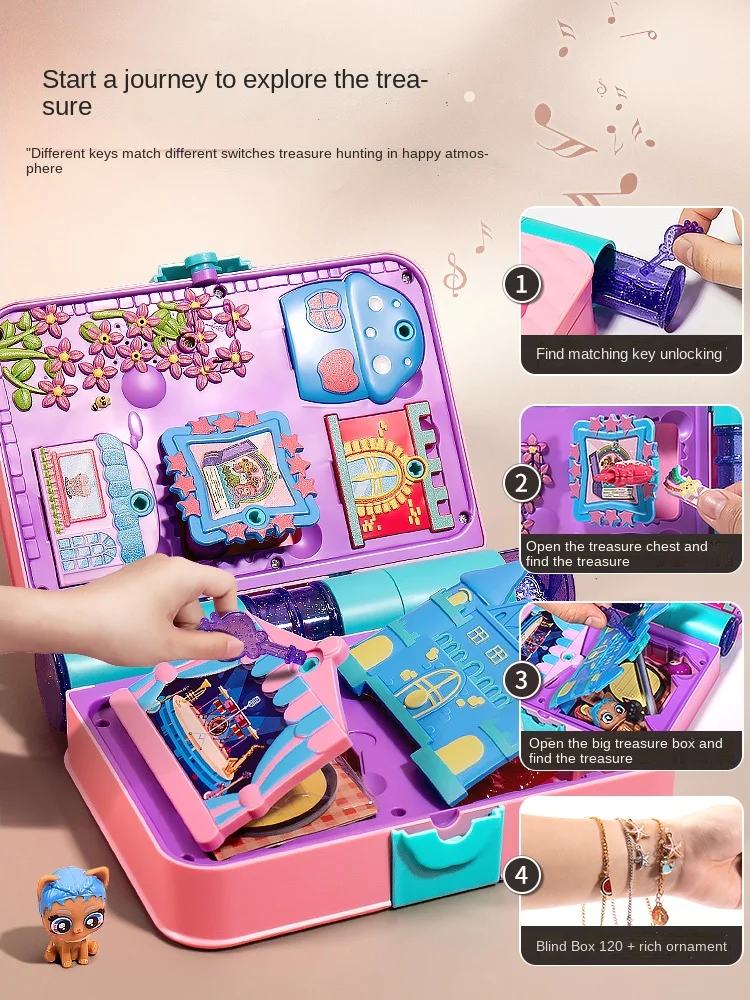 Новинка 2022 Lucky Treasure Box Pagoda Demolition музыкальная девушка-сюрприз слепая коробка