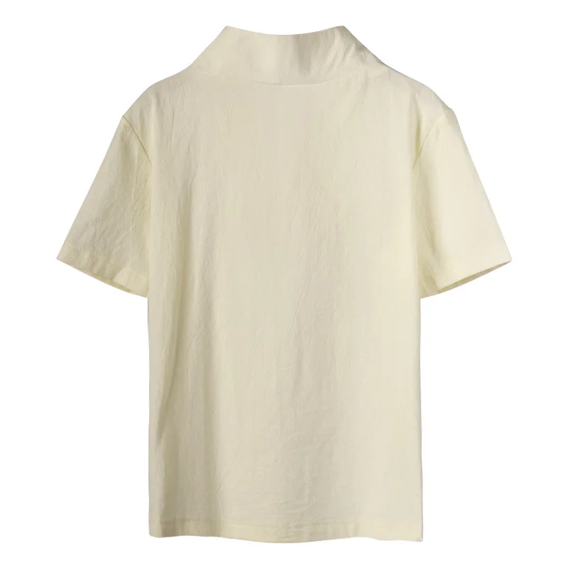 Мужская рубашка с коротким рукавом Новинка лета 2023 пуловер V-образным вырезом