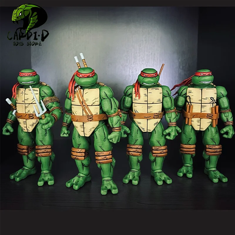 

Neca Bandai Ninja Turtle Tmnt Anime Figurine Davinci Raphael Michelangelo Donatello Donatello Room Decor Halloween Christmas Gif