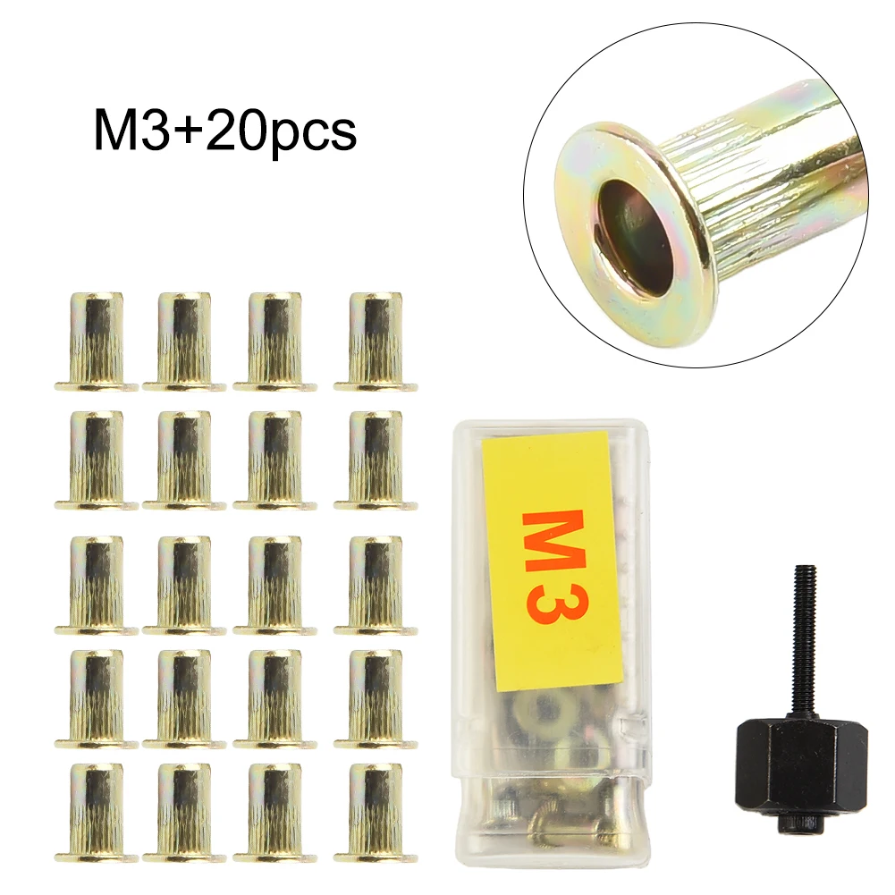 

Equipment Light Hand Rivet Nut Head Nut Head 20pcs 21PCS Business Equipment Hand Head Industrial Light Nut Rivet