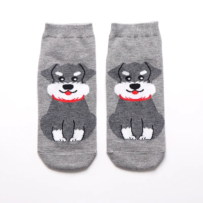 Cartoon Women's Socks Small Fresh Short Tube Socks Spring/Summer New Cotton Socks Autumn/Winter Boat Socks Dog