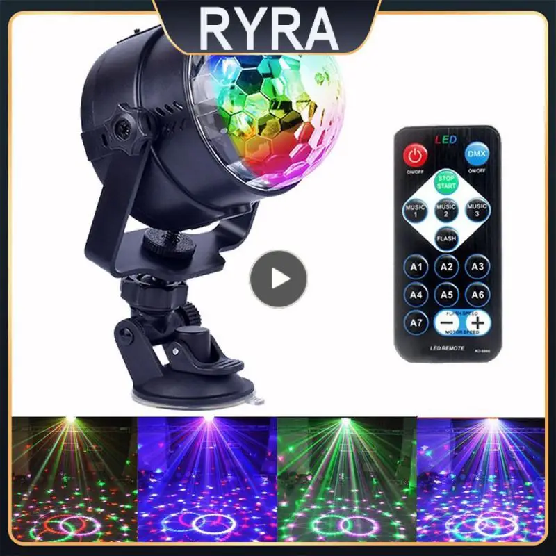 

Usb Plug-in Rbg Disco Ball Strobe Light Sound Control Disco Lights Multi-color Changing Usb Crystal Small Ball Light