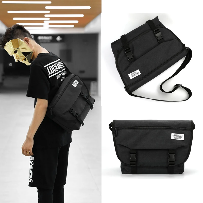 New Men's Crossbody Shoulder Bag Oxford Cloth Student Schoolbag Casual Messenger Bag Large Capacity  Canvas Chest Bag