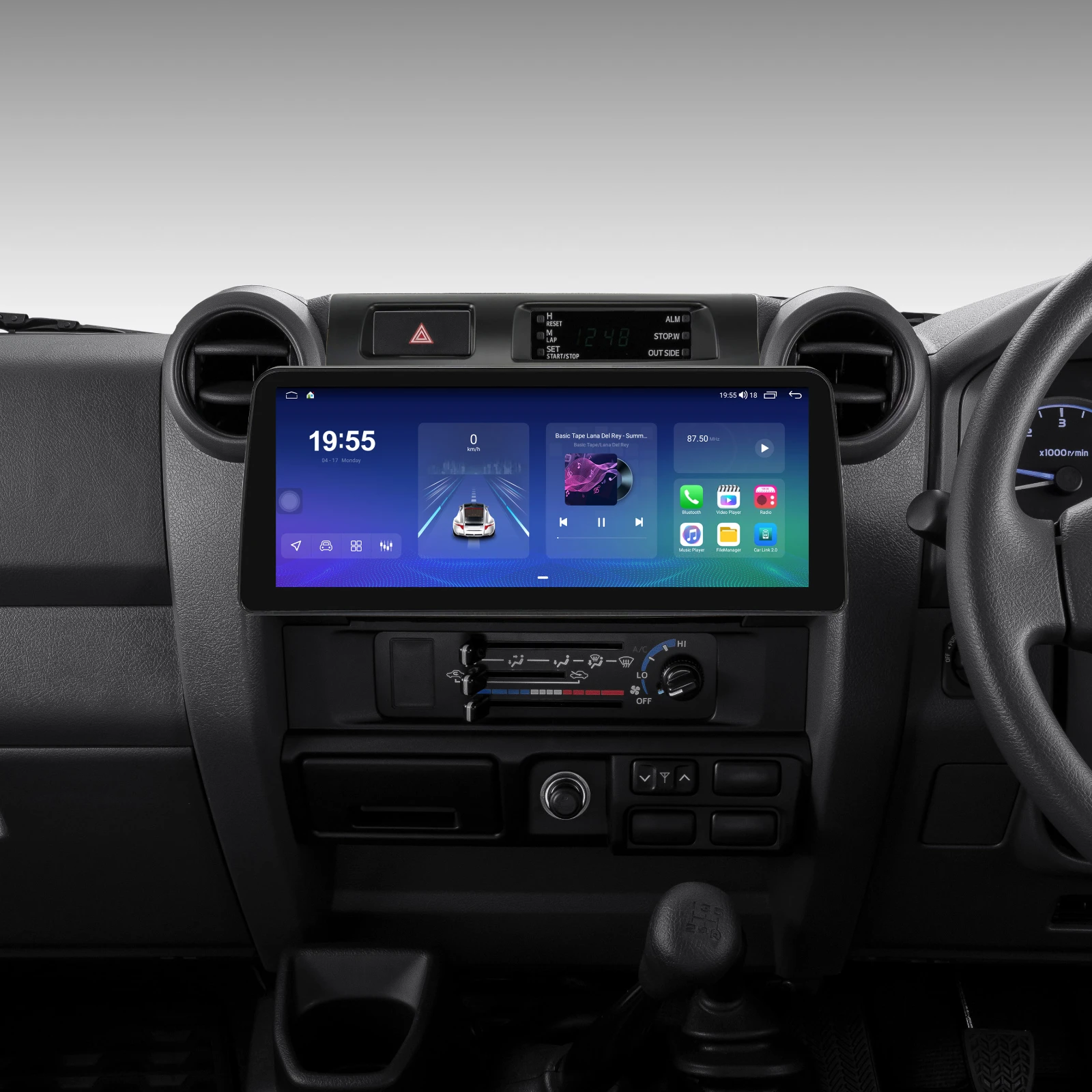 

For Toyota Land Cruiser J76 J78 J79 LC70 Pickup 2007- 2020 Android 2K Auto Stereo Car Media Player GPS Radio CarPlay Wood color