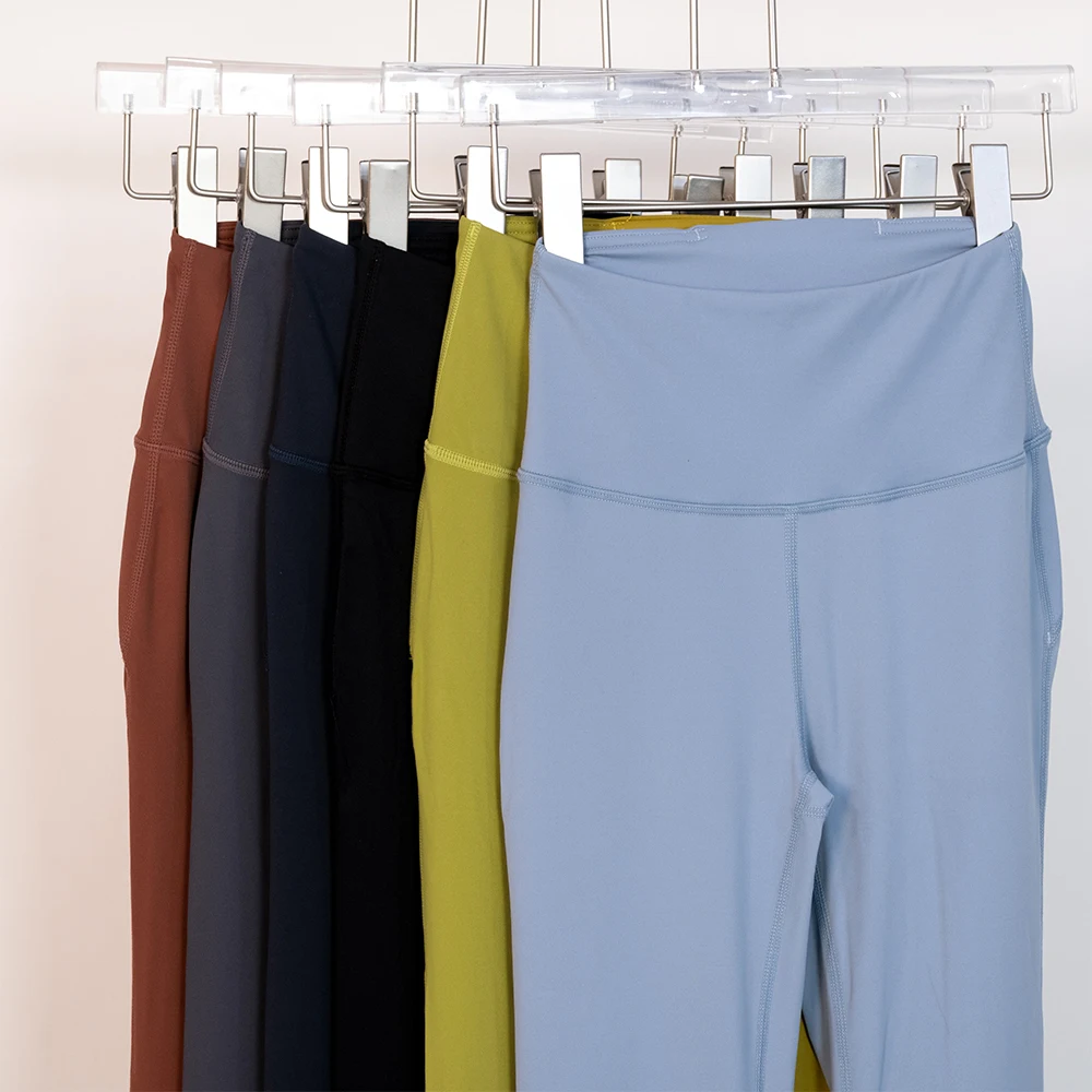 Lulu Fitness Yoga Pants Summer Ladies High Waist Trousers Slim Fit Belly Shows Legs Long Yoga Exercise Fashion Flared Pants