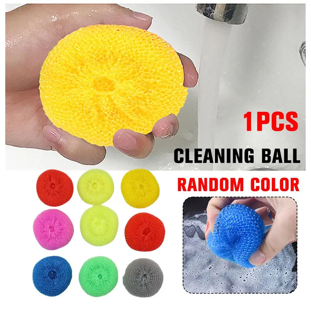 

Plastic Wire Cleaning Ball Wash Pot Brush Wash Dishes Appliances Brush Pot Household Stains Kitchen Remove Cleaning Degreas P8A1