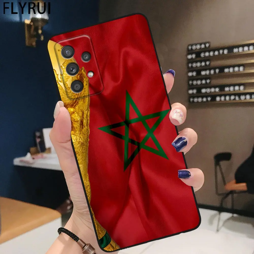 Роскошный чехол с марокканским флагом для паспорта Galaxy S23 Ultra Samsung S22 S21 S20 чехлы FE S10