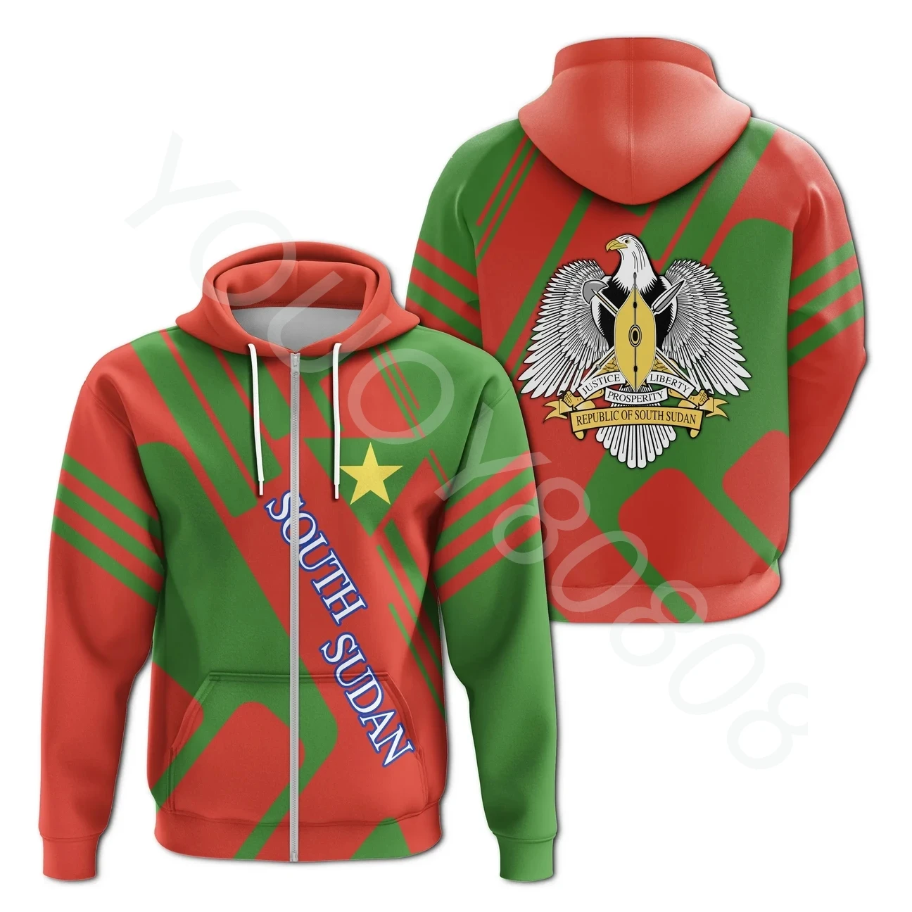 Men's Sweater 3D Print African Clothing South Sudan Hoodie Rocky Style Retro Harajuku Casual Sportswear Sweater