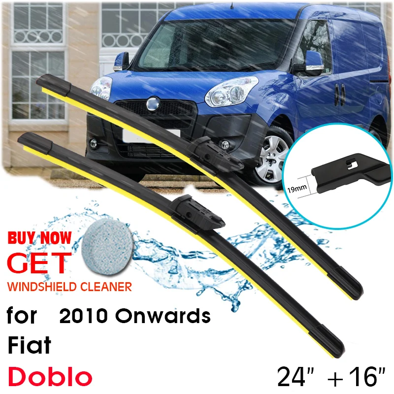 

Автомобильный стеклоочиститель лобовое стекло резиновая силиконовая заправка стеклоочистителя для Fiat Doblo 2010 года LHD/RHD 24 "+ 16" автомобильные ...