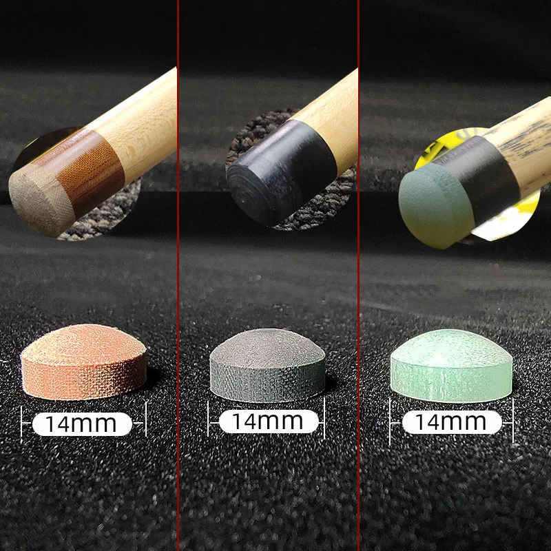 

14mm Break Jump Cue Tips Brown Fiber Tips For Pool Game Cue Billiards Accessories