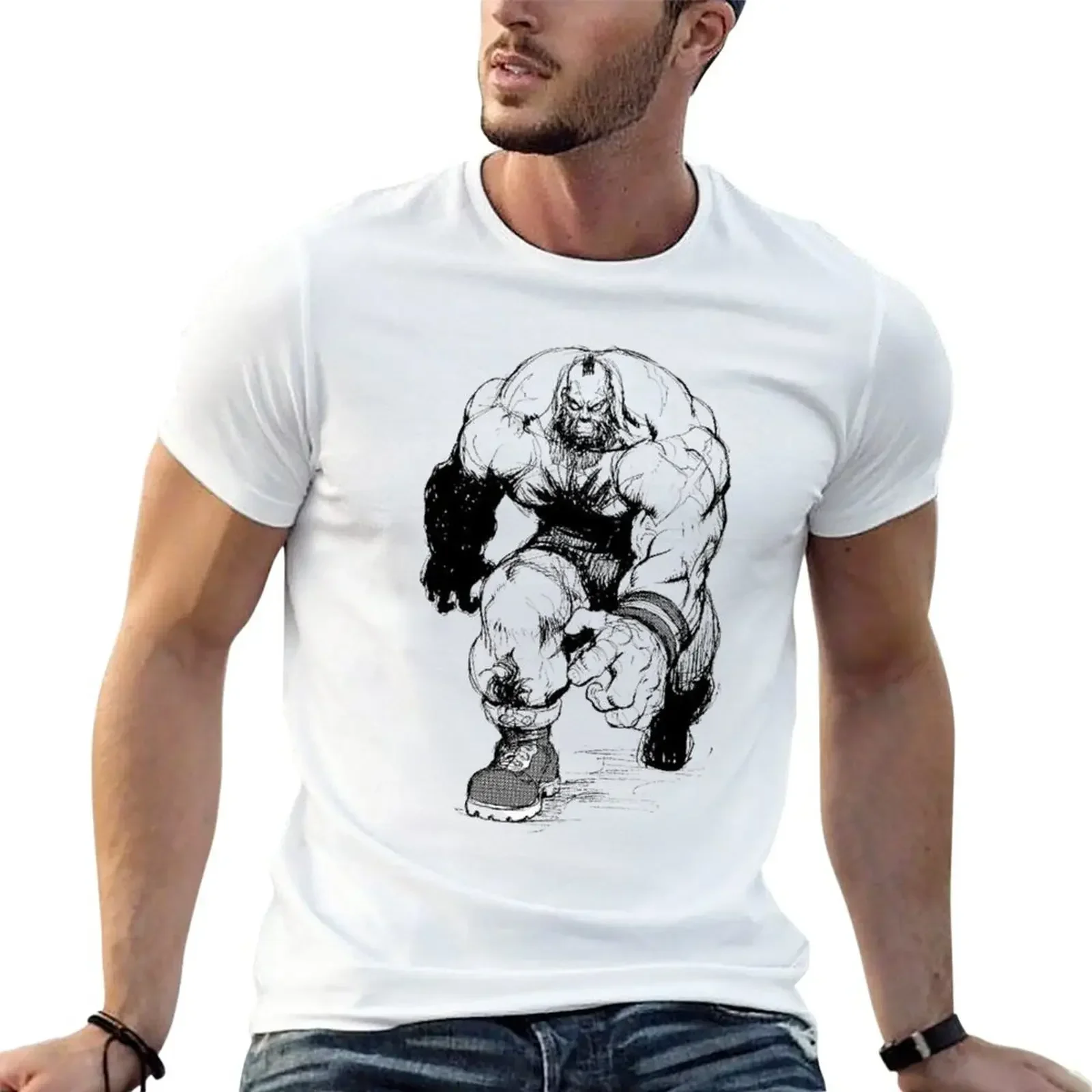 Футболка мужская оверсайз с коротким рукавом и графическим принтом