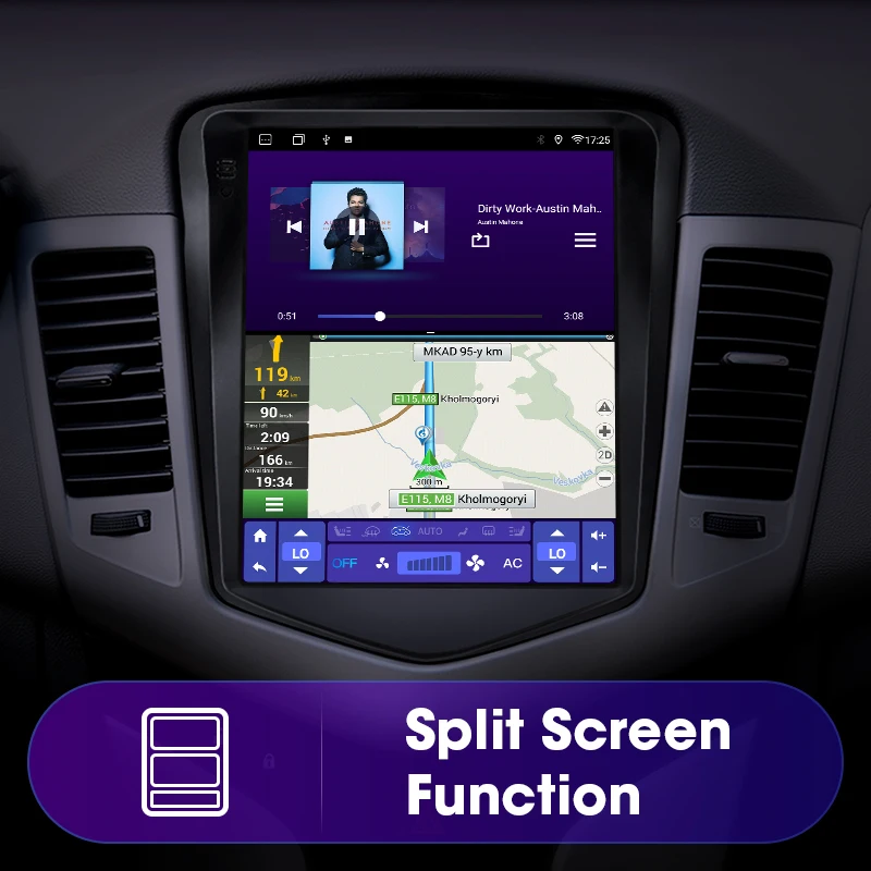 $94.69 For Tesla Style 2 Din Android 10 Car Radio for Chevrolet Cruze J300 2008 - 2012 Multimedia Video Player GPS Stereo Carplay DSP