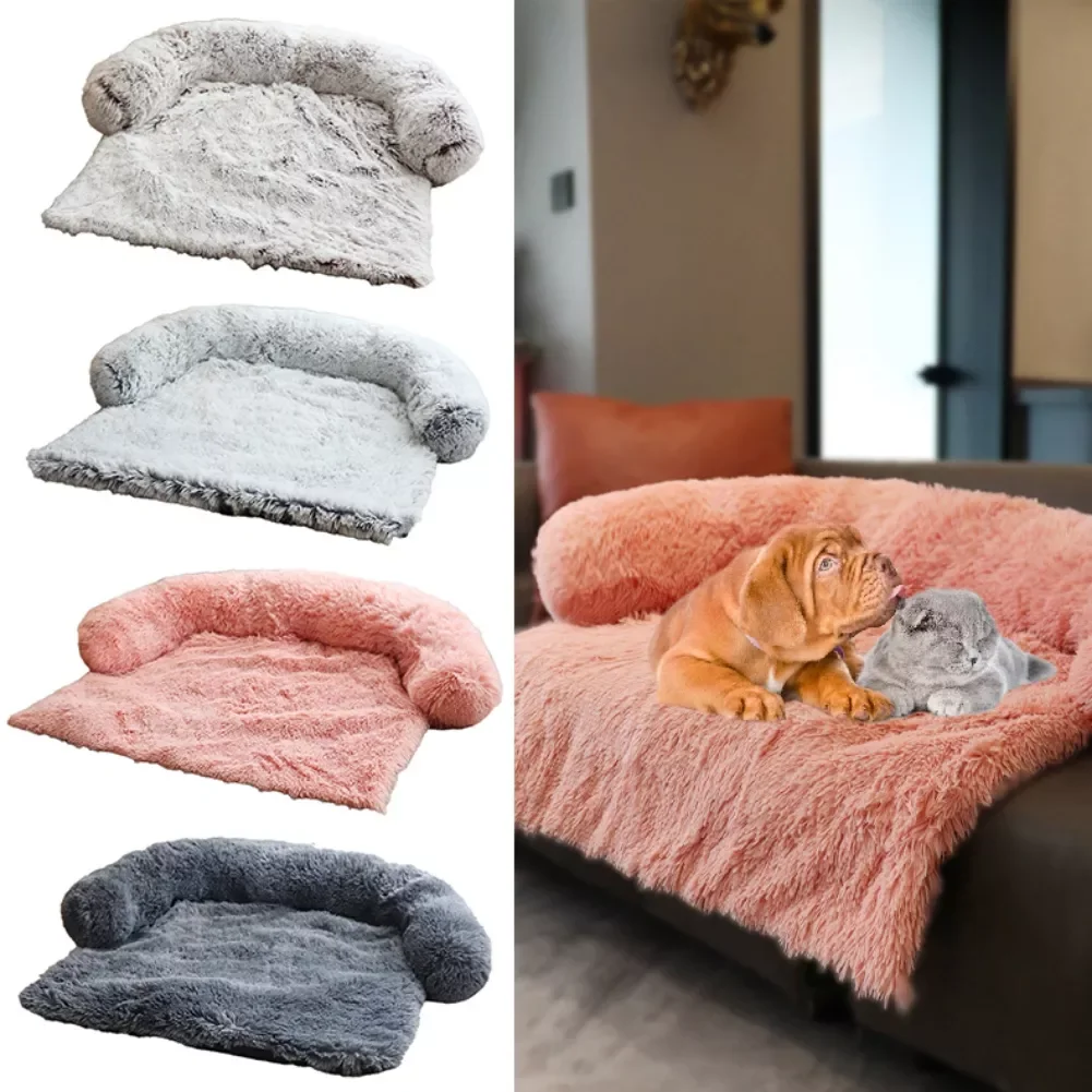 

NEW2023 Washable Pet Sofa Dog Bed Calming Bed for Large Dogs Pad Blanket Winter Warm Bed Mat Couches Car Cushion Furniture Prot