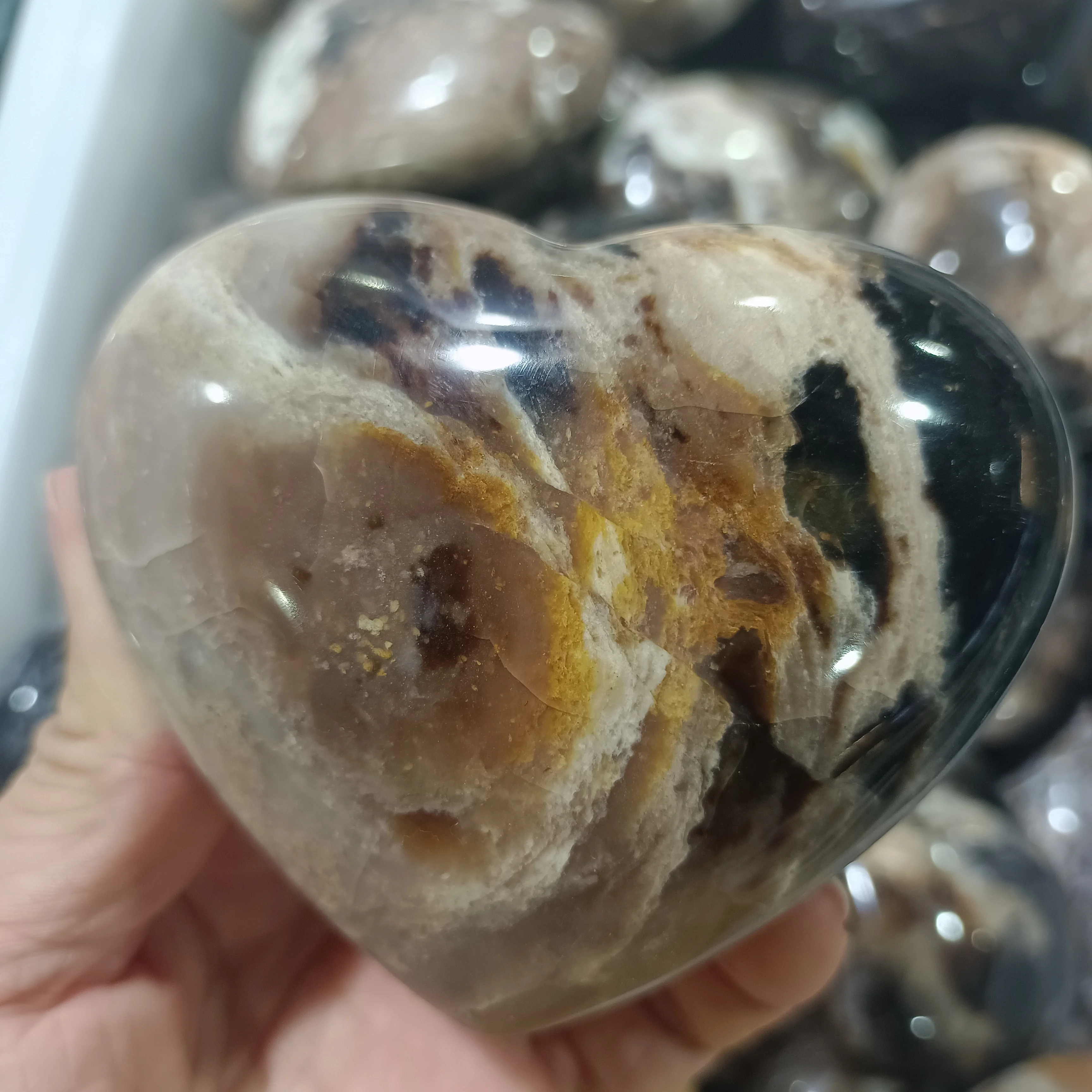 

Природный серый протеин, кристалл кварца, энергетический драгоценный камень, украшение