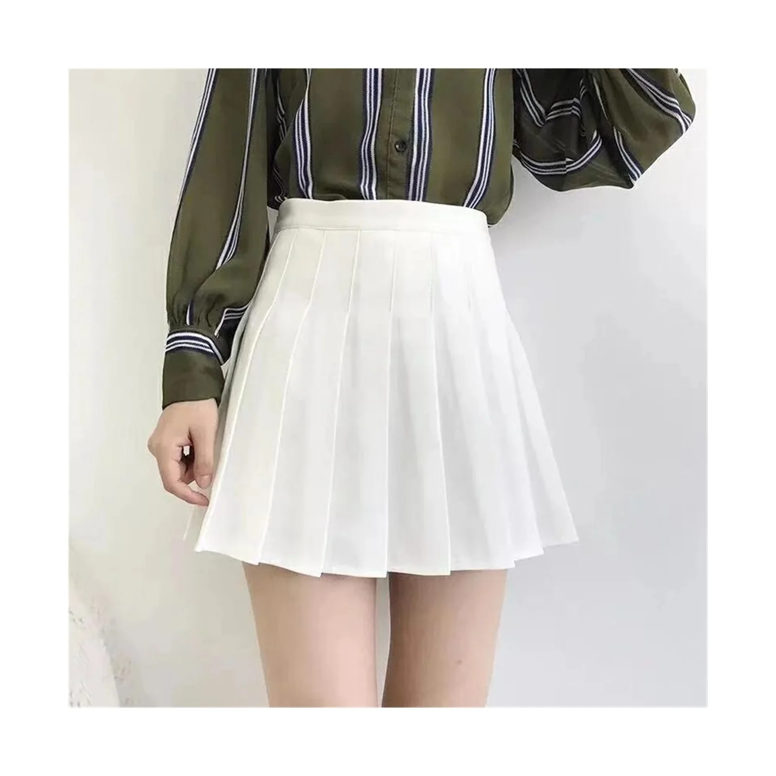 

2022NEW Women High Waist Preppy Skirts Mini Pleated Skirt Girl Slim Waist Casual Tennis Students School uniform Skirt Shorts