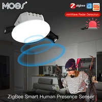 moes tuya smart zigbee human presence detector radar detection sensor photometric 2 in 1 function smart life ceiling pir hub