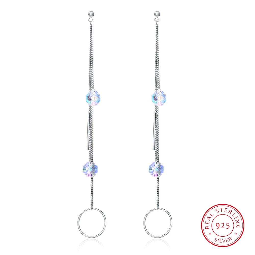 

Crystal Sugar Personality Sterling Silver Earrings Pearl Drop Earrings for Women Valentine's Day Anniversary Fine Gift Jewelry