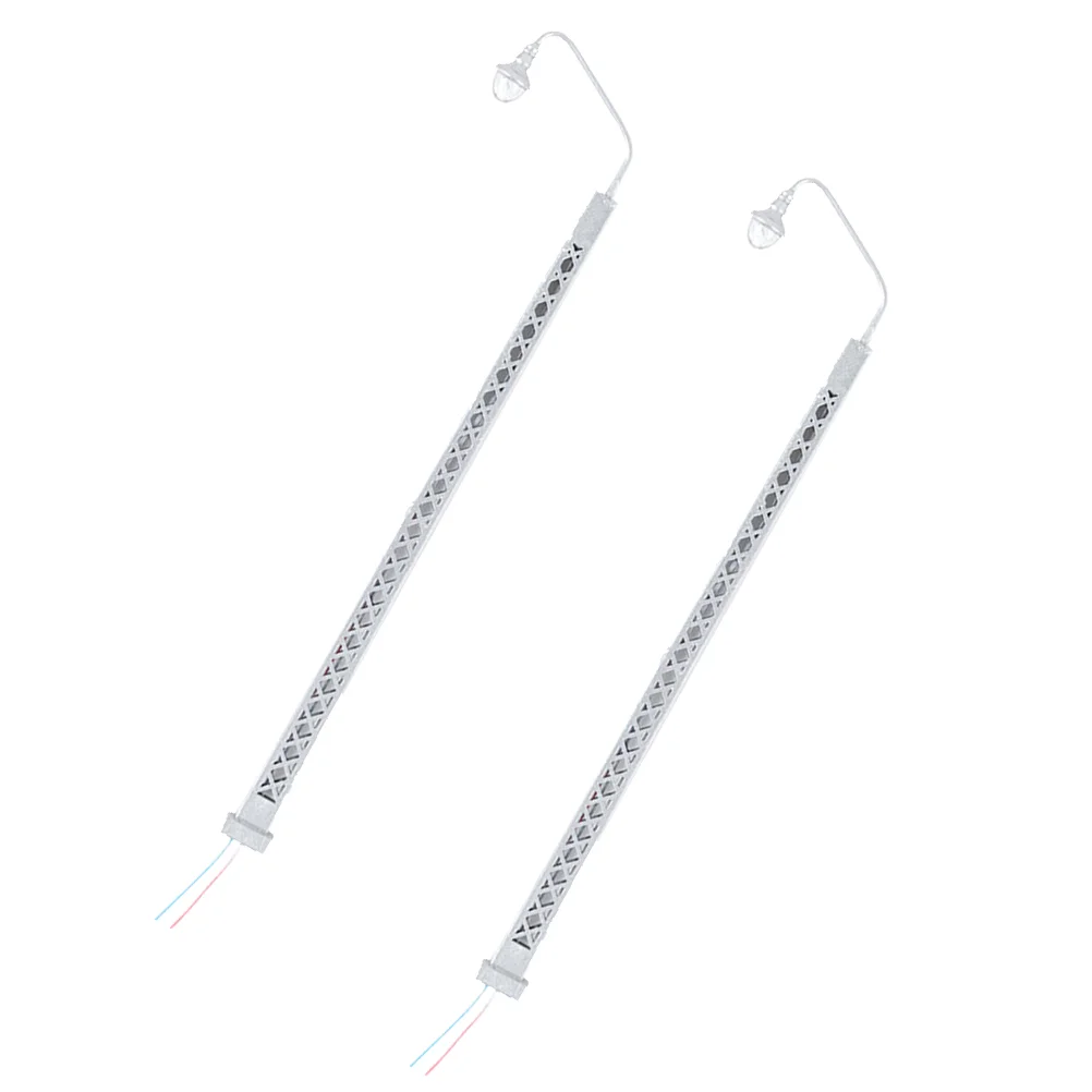 

2 Pcs Railroad Signal Light Model Sand Table Traffic Lamp Mini House Supply Decor Simulation Train Street Luminous