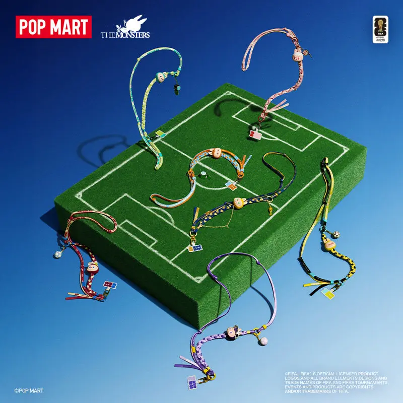 Фото POPMART LABUBU THE MONSTERS FIFA Series Long Rope Blind Box: Креативная коллекция-сюрприз, праздничный подарок, украшение №4