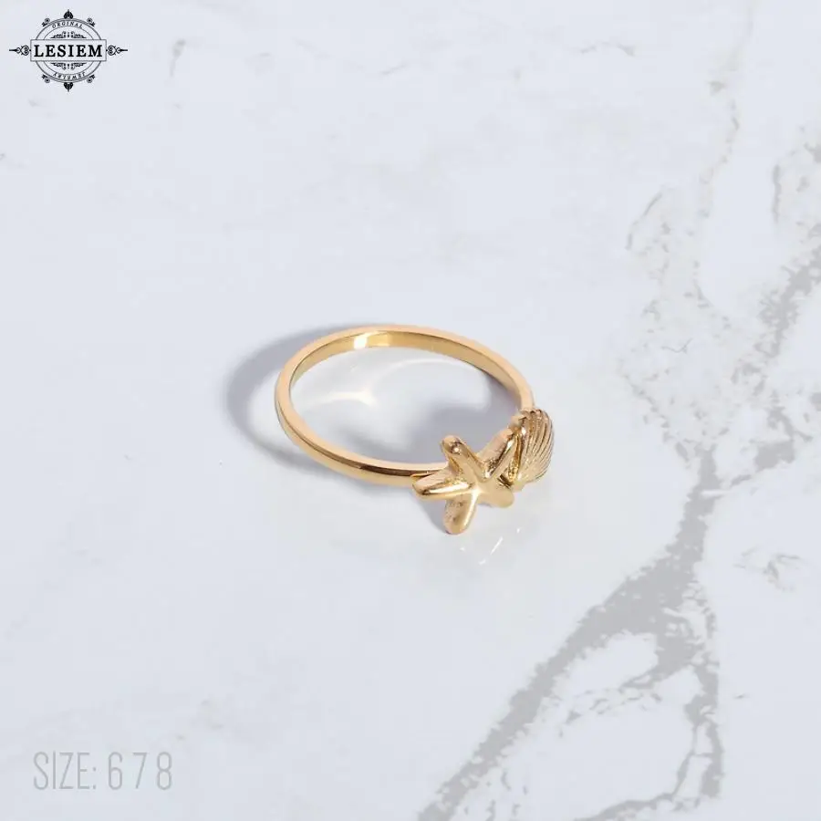 LESIEM Новое поступление золотой цвет размер 6 7 8 обручальные кольца для женщин и