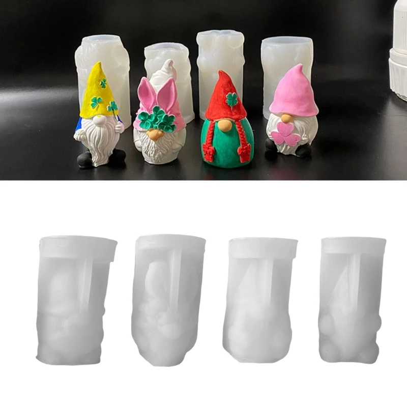 

Пасхальная фотоформа 3D четырехлистный клевер без лица Форма для пожилых людей