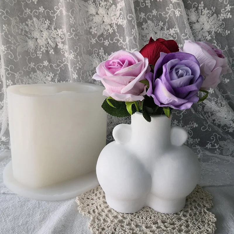

Домашняя керамическая ваза в скандинавском стиле, домашнее украшение, силиконовая форма, украшения ручной работы, форма для боди-арта, форма для бетона