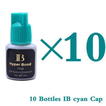 10 Bottles IBeauty Hyper Bond Cyan Cap 5ml 0.5Sec for Eyelash Extensions Glue Makeup Tools Korea Beauty Health Shop Quick Drying 1
